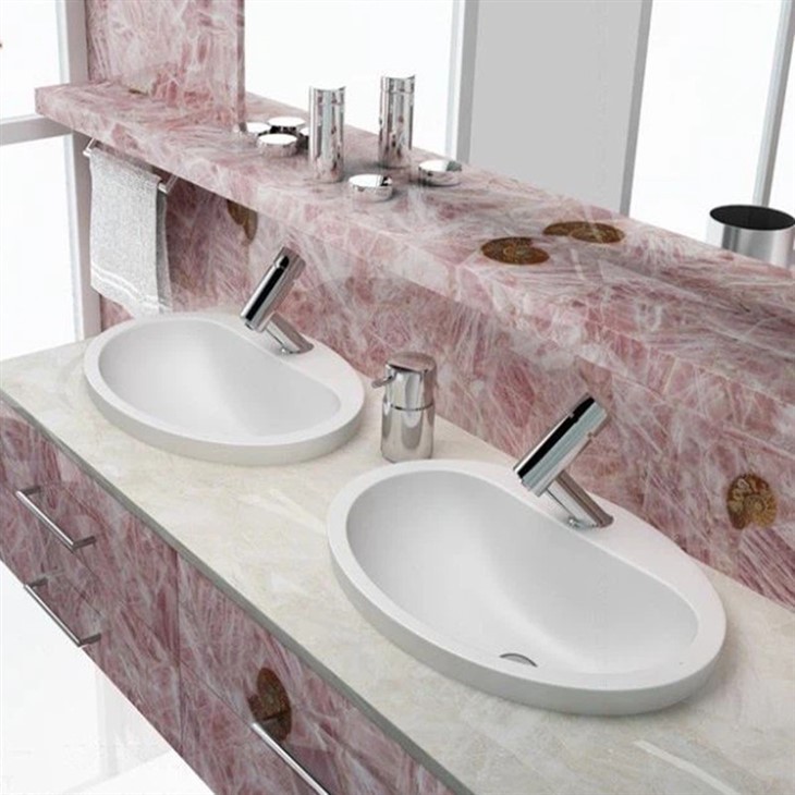 ピンクアゲート化粧台